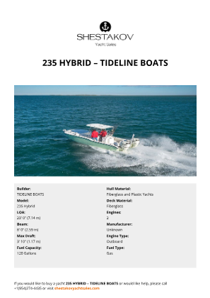 TIDELINE BOATS - 235 Hybrid