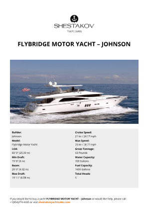 Johnson - Flybridge Motor Yacht