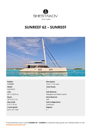 SUNREEF - Sunreef 62