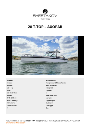 Axopar - 28 T-Top
