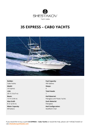 Cabo Yachts - 35 Express