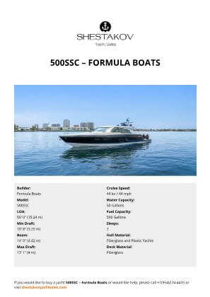 Formula Boats - 500SSC