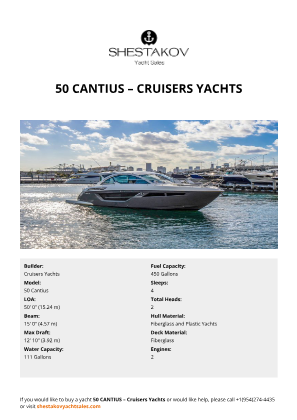 Cruisers Yachts - 50 Cantius
