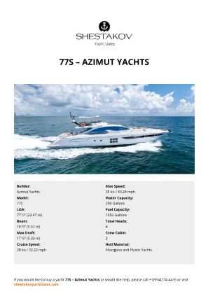 Azimut Yachts - 77S