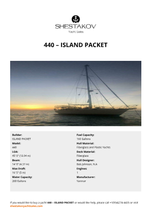 ISLAND PACKET - 440