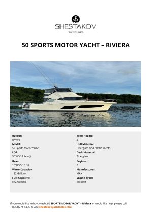 Riviera - 50 Sports Motor Yacht