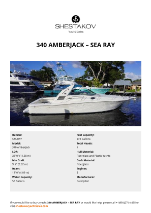 SEA RAY - 340 Amberjack