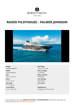 PALMER JOHNSON - Raised Pilothouse