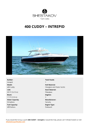 Intrepid - 400 Cuddy