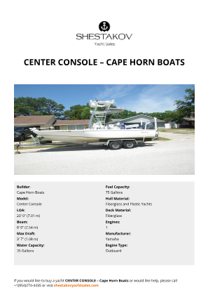 Cape Horn Boats - Center Console