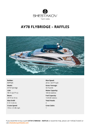 RAFFLES - AY78 Flybridge