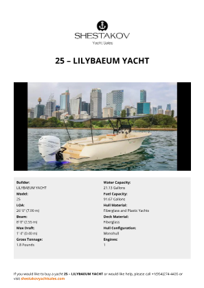 LILYBAEUM YACHT - 25