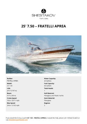 FRATELLI APREA - 25' 7.50