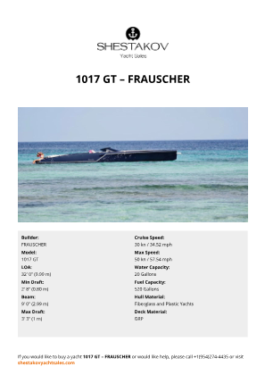FRAUSCHER - 1017 GT