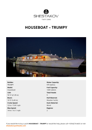 TRUMPY - Houseboat