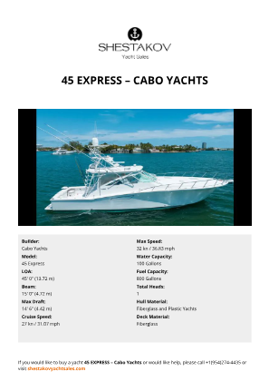 Cabo Yachts - 45 Express