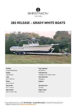 Grady-White Boats - 283 Release
