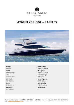 RAFFLES - AY68 Flybridge