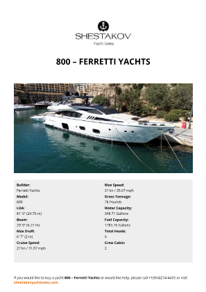 Ferretti Yachts - 800