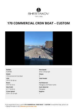 CUSTOM - 170 Commercial Crew Boat