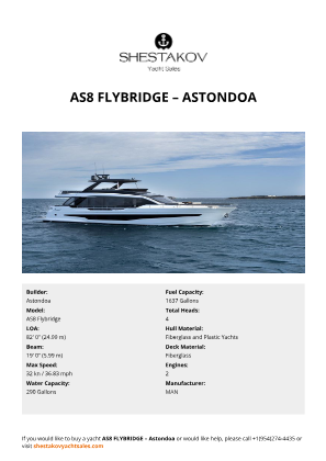 Astondoa - AS8 Flybridge