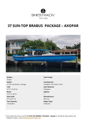 Axopar - 37 Sun-Top Brabus  Package