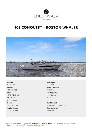 Boston Whaler - 405 Conquest