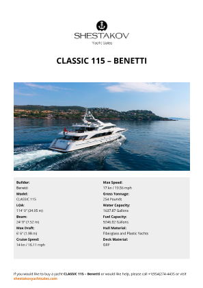 Benetti - CLASSIC 115
