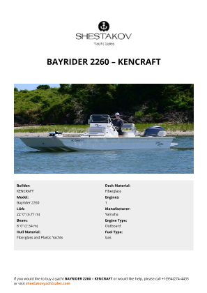 KENCRAFT - Bayrider 2260