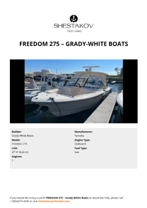 Grady-White Boats - Freedom 275