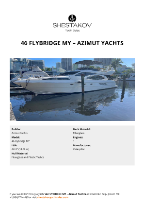 Azimut Yachts - 46 Flybridge MY