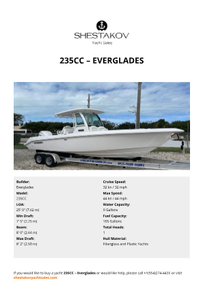 Everglades - 235CC