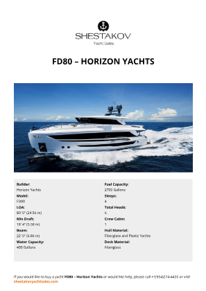 Horizon Yachts - FD80