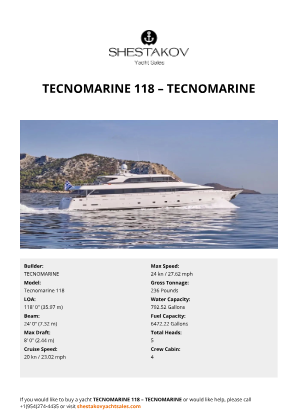 TECNOMARINE - Tecnomarine 118