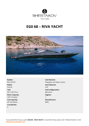 RIVA YACHT - EG0 68