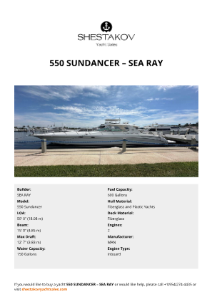SEA RAY - 550 Sundancer