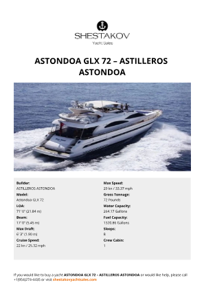 N/A - Astondoa GLX 72