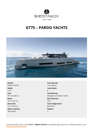 PARDO YACHTS - GT75