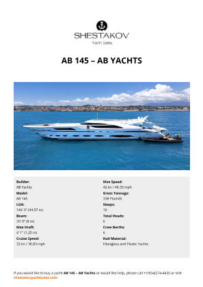 AB Yachts - AB 145