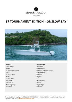 ONSLOW BAY - 37 Tournament Edition