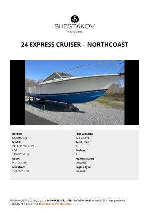 NORTHCOAST - 24 EXPRESS CRUISER