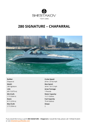Chaparral - 280 Signature