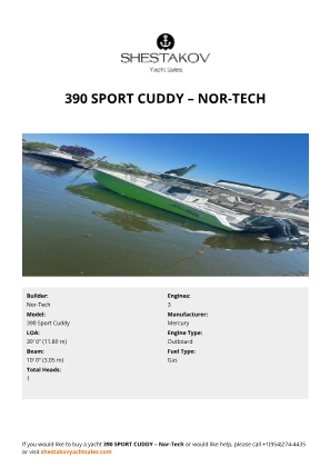Nor-Tech - 390 Sport Cuddy