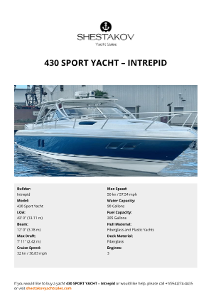 Intrepid - 430 Sport Yacht