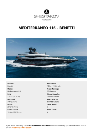 Benetti - Mediterraneo 116