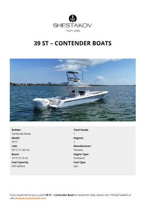Contender Boats - 39 ST