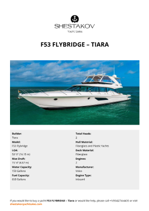Tiara - F53 Flybridge