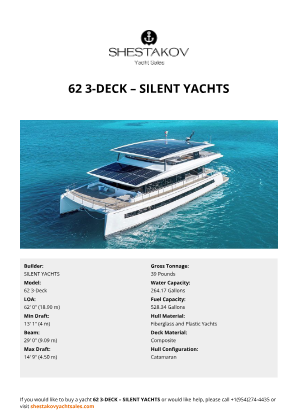 SILENT YACHTS - 62 3-Deck