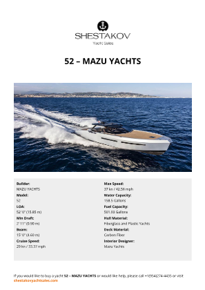 MAZU YACHTS - 52