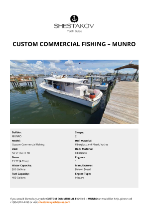 MUNRO - Custom Commercial Fishing